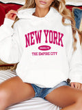 New York City Brooklyn Creative Letter Printed Female Hoodies Multicolor Loose Hoody Y2K Street Sportswear Fleece Hoodie Unisex
