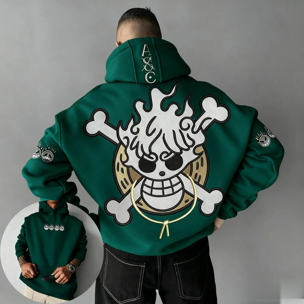 Oversized One Piece Anime Hoodie Men Women Pullover Sweatshirt Cartoon Graphic Print Streetwear Casual Autumn Winter Y2k Clothes