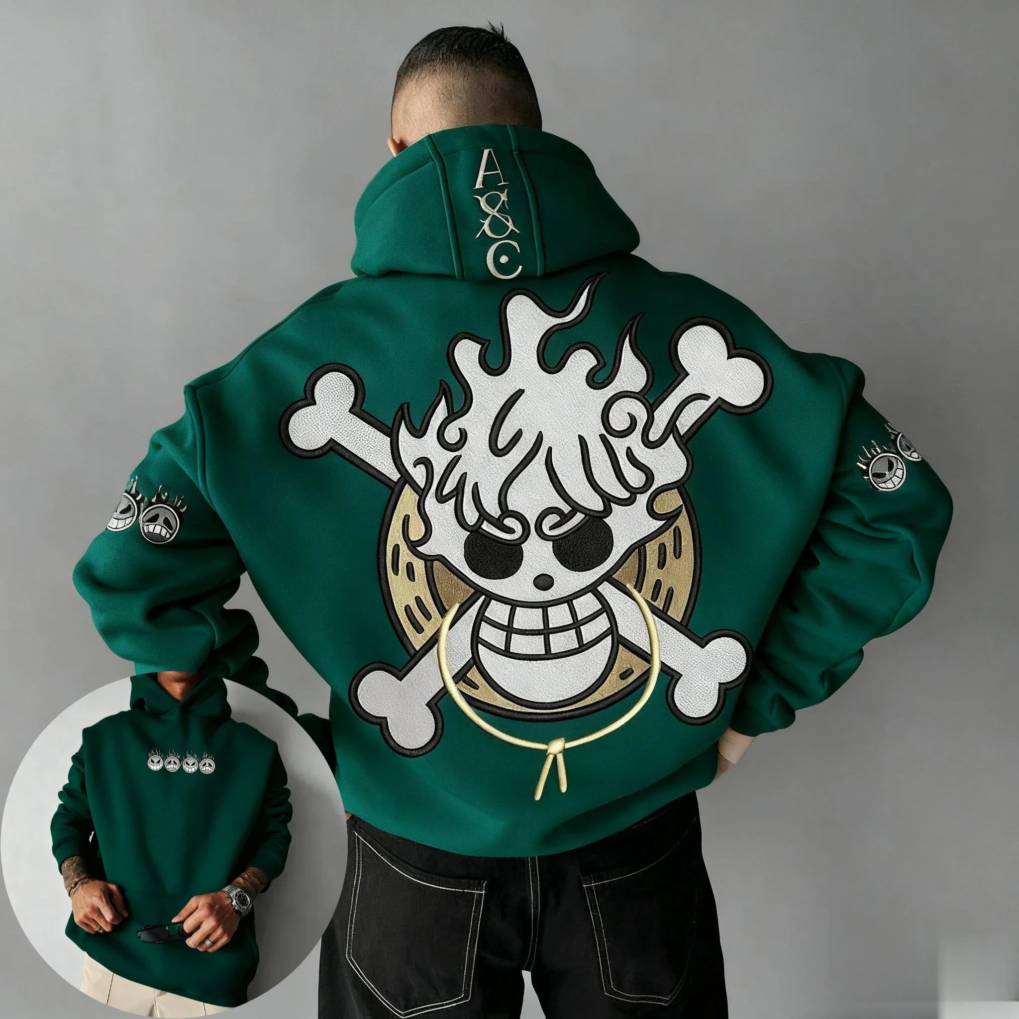 Oversized One Piece Anime Hoodie Men Women Pullover Sweatshirt Cartoon Graphic Print Streetwear Casual Autumn Winter Y2k Clothes