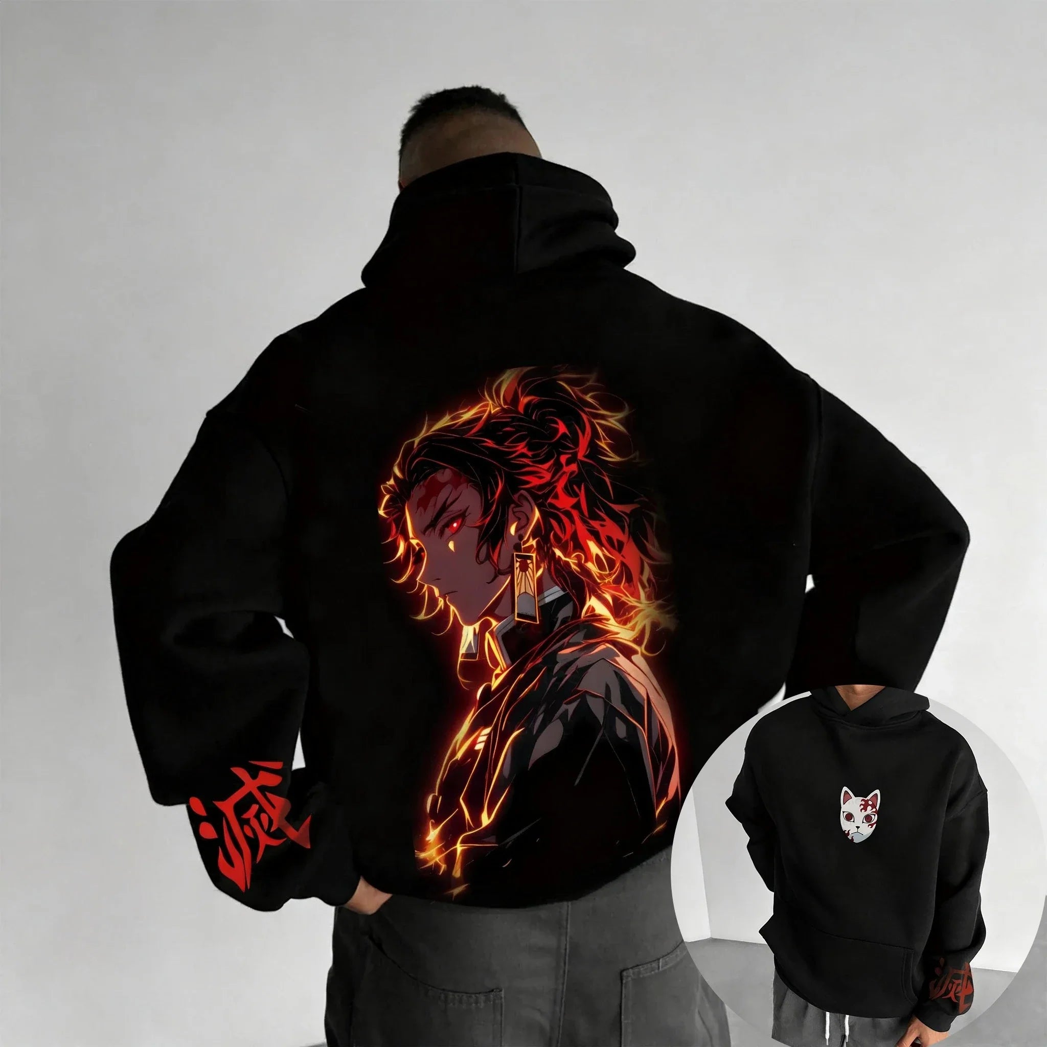 Demon Slayer Anime New Original Hoodie 2025 Autumn and Winter Men's and Women's Street Casual Loose American Hip Hop Sweater Top