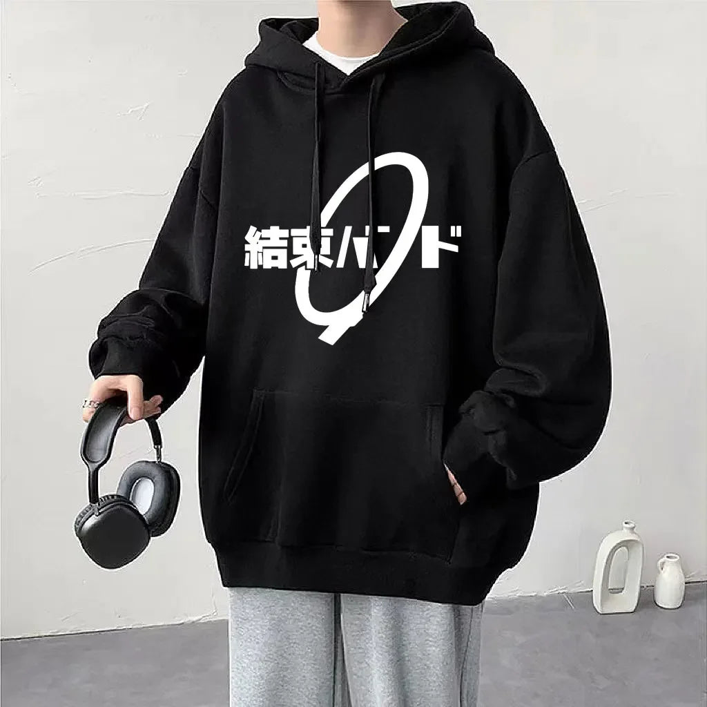 Hoodie Kessoku Band Logo Couples Hoodies Goto Hitori Ijichi Nijika Cospaly Oversized Long Sleeve Male