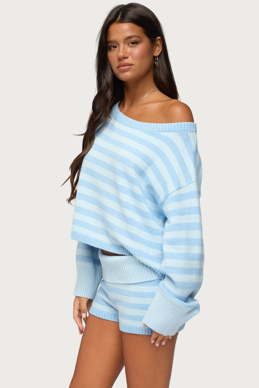 Saphi Striped Oversized Knit Sweater